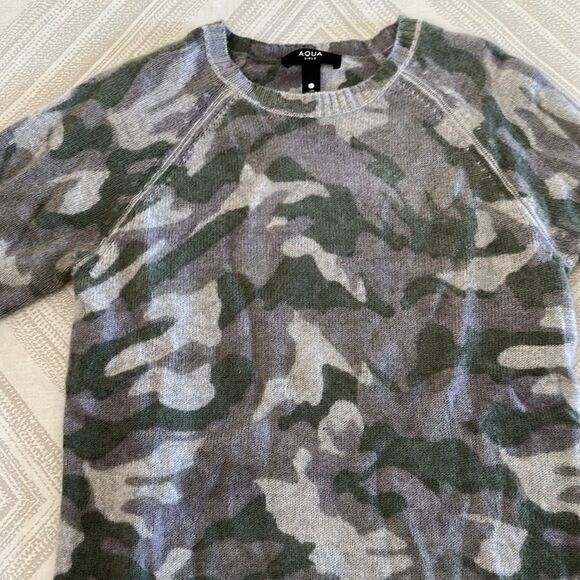 Aqua Girls Cashmere Camouflage Sweater - Picture 4 of 5